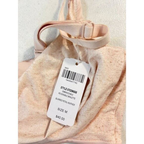 Soma Embraceable Reversible Bralette Blurred Petal Heather Pink Medium NWT - Picture 4 of 5